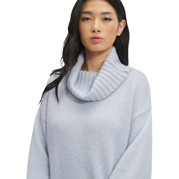 UGG Lylah Slouchy Rollneck Sweater Metallic, Fall, Winter, Cozy, Light Blue, L - Picture 2 of 10